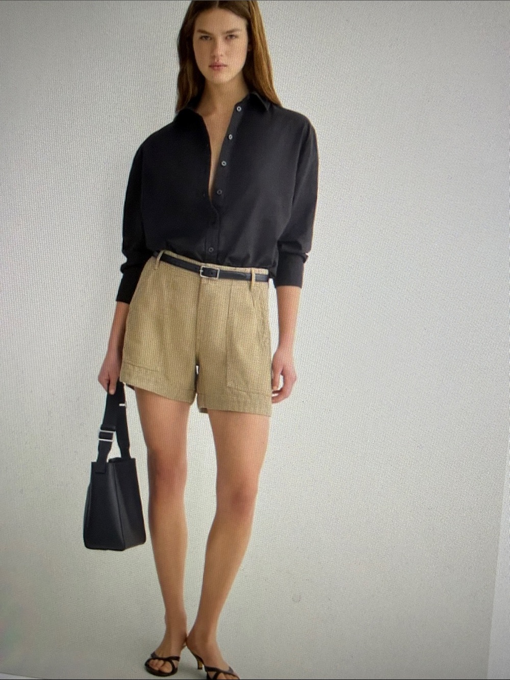 NWT Everlane The Utility Short in Buttersoft Chinchilla Autumn Preppy Classy 16
